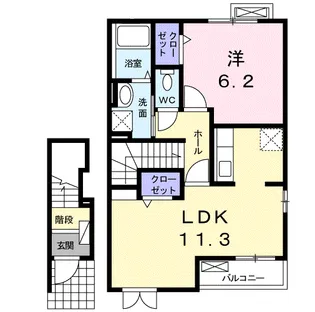 シーサイド・綾波【2階】の間取り