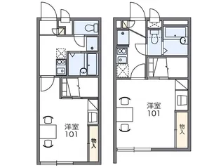 レオパレスサンクチュアリ【105号室】の間取り