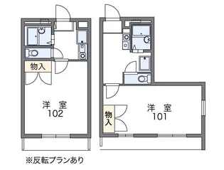 レオパレス梶栗【105号室】の間取り