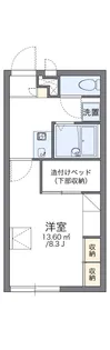 レオパレスサニーコート【210号室】の間取り