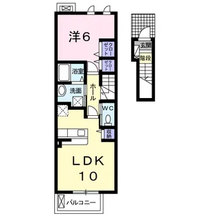 キャッスル安養寺D【2階】の間取り