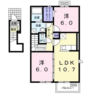 エクセルハウス下関 Ⅳ【2階】の間取り