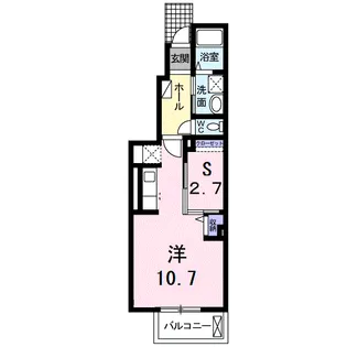 キャッスル安養寺B【1階】の間取り