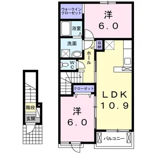 グーフォA【2階】の間取り