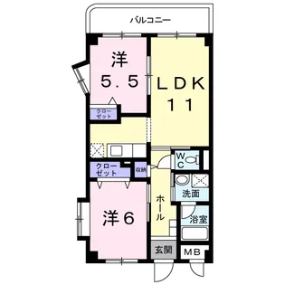 ハピネスタウン【1階】の間取り