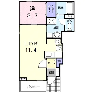 フリーデIWASE【1階】の間取り