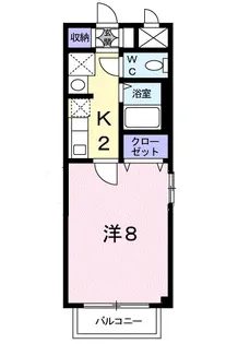 カーサ・ソレアードⅡ番館【2階】の間取り