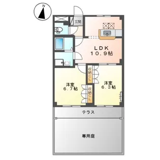 メゾン・エトワール【1階】の間取り