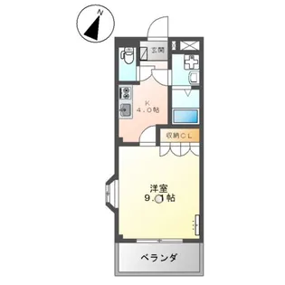 エスペランス王司【205号室】の間取り
