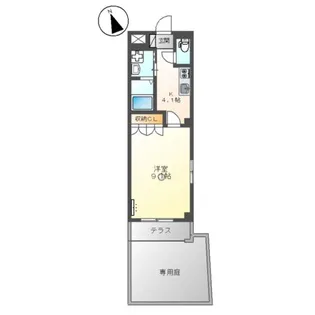 シャトレーン長府【1階】の間取り