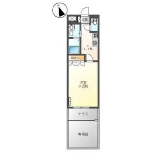 シャトレーン長府【1階】の間取り