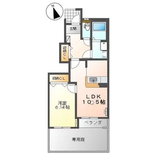 1LDKの間取り画像