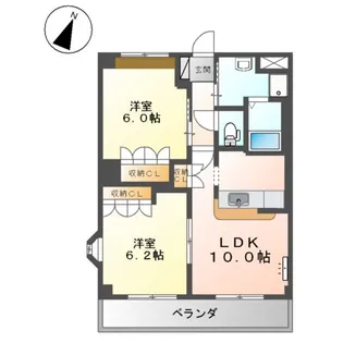 ベルフィオーレ 3番館【3階】の間取り