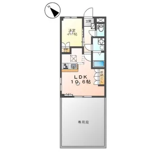 コンフォース生野【1階】の間取り