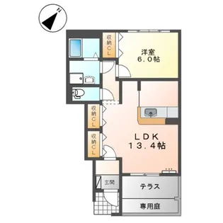 ウィステリア王司3番館【1階】の間取り