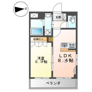 サンパレス【2階】の間取り