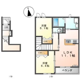 アルシオンヒルズⅡ【2階】の間取り