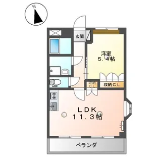 メゾン・ボヌール【201号室】の間取り
