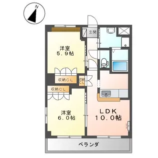 メゾン・エトワールⅡ【205号室】の間取り