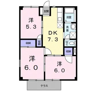 メゾン古川【1階】の間取り