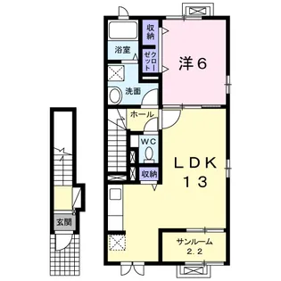 グリーン・南天【2階】の間取り