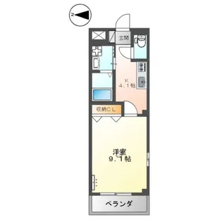 サンエバー貴船【101号室】の間取り