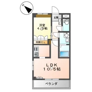 レジデンス川端【2階】の間取り