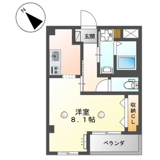 コンフォース栄【202号室】の間取り