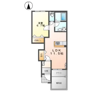 KAーZU【1階】の間取り