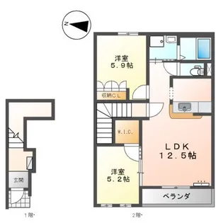 グランコート王喜【202号室】の間取り
