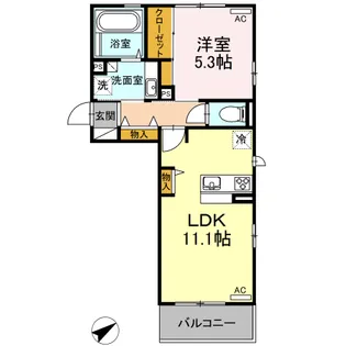 オッツセンチュリー長府 A棟【2階】の間取り