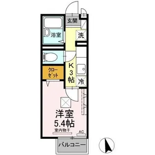 シャイン ルート 綾羅木【1階】の間取り
