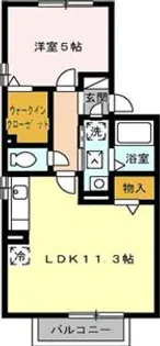 桐原第五ハイツ【1階】の間取り