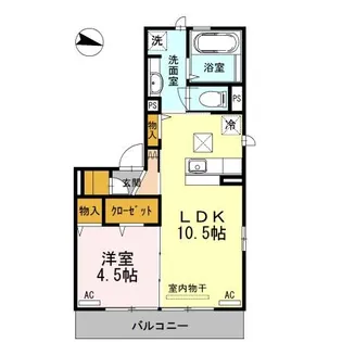 フェリオ ラ・ルーチェ【1階】の間取り