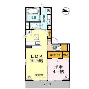 フェリオ ラ・ルーチェ【1階】の間取り