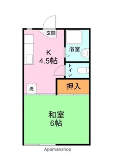 ハミルトン【103号室】の間取り