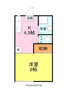 ハミルトン【202号室】の間取り