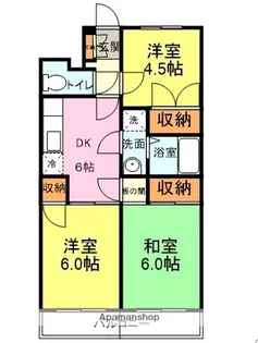 レトゥールビヨン松小田Ⅳ【113号室】の間取り
