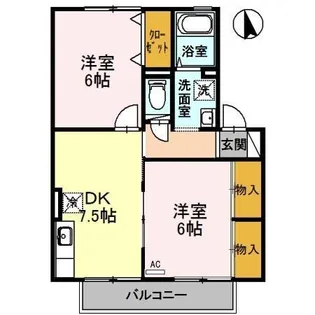 リヴェール A棟【2階】の間取り