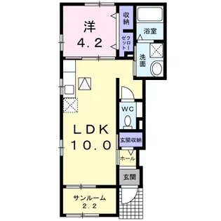 シャロームC Ⅰ【1階】の間取り