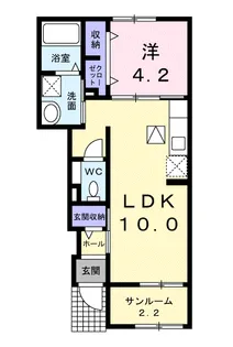 シャロームC Ⅰ【102号室】の間取り