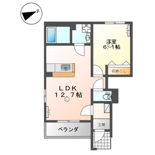 クレール【1階】の間取り