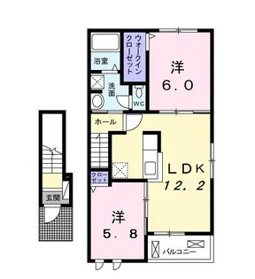 ルシエル クレール【2階】の間取り
