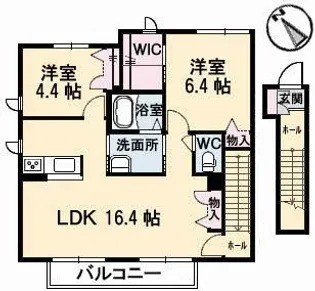 シャーメゾン ラ・モード ガーデンズ Ⅲ【2階】の間取り