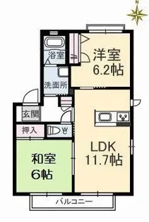 シャーメゾンシャルマン【1階】の間取り