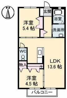 ボナールメゾン 風【2階】の間取り