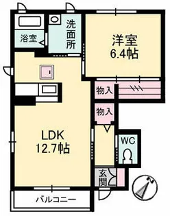 ヴェールメゾン 柚【1階】の間取り