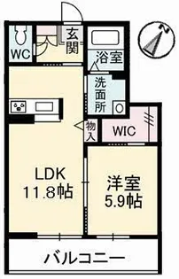 シャーメゾンアレーズ【1階】の間取り