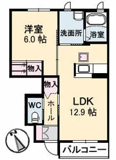 シャーメゾン長府【1階】の間取り