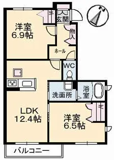 メゾンレディバード C棟【1階】の間取り